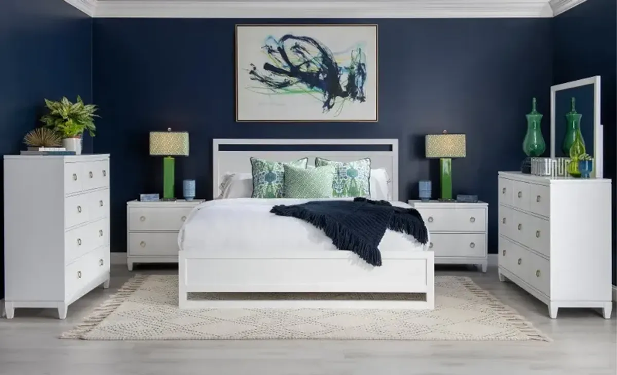 Summerland White King Bed