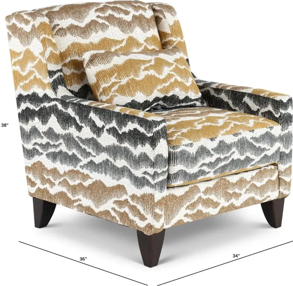 Cody Beige and Gray Accent Chair