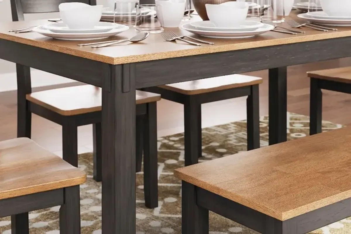 Sturlay Brown and Natural 6 Piece Dining Set