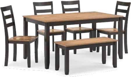 Sturlay Brown and Natural 6 Piece Dining Set