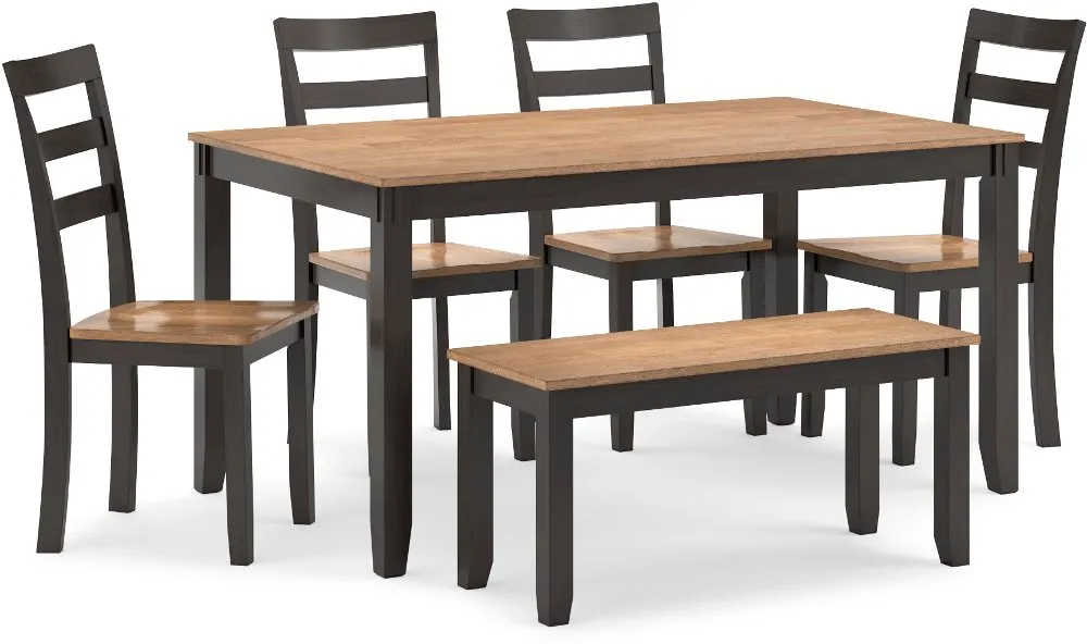 Sturlay Brown and Natural 6 Piece Dining Set