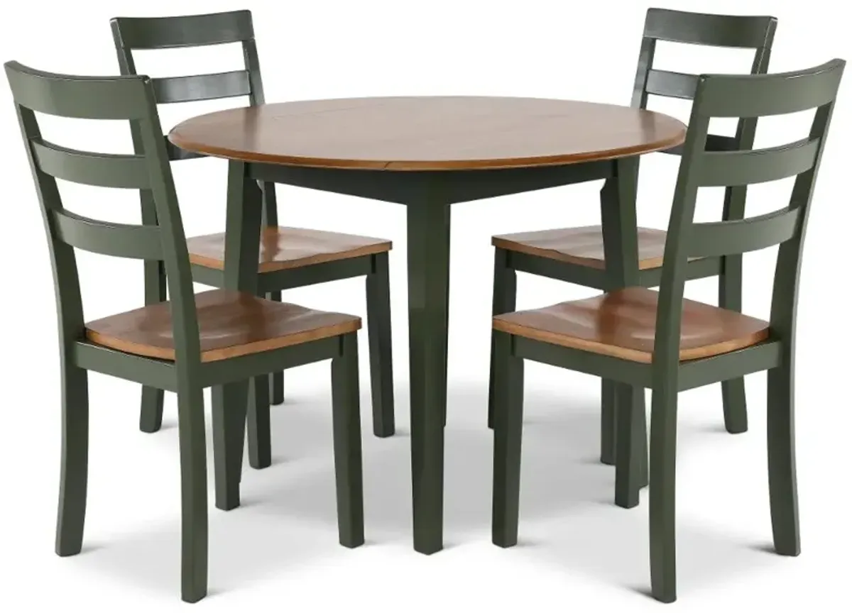 Landocken Natural and Green Dining Chair