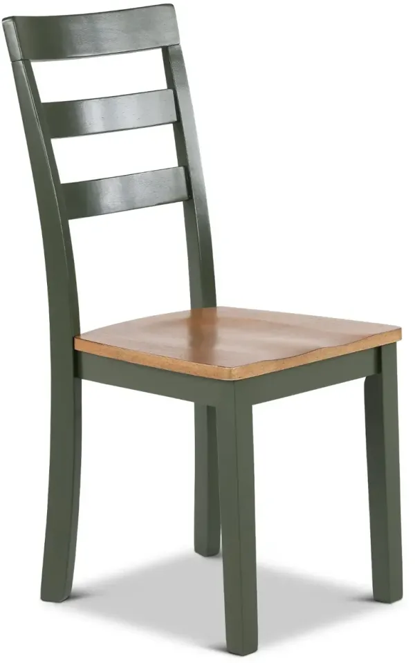 Landocken Natural and Green Dining Chair