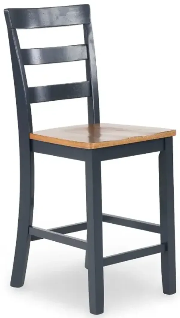 Cadmori Blue and Natural Counter Height Stool