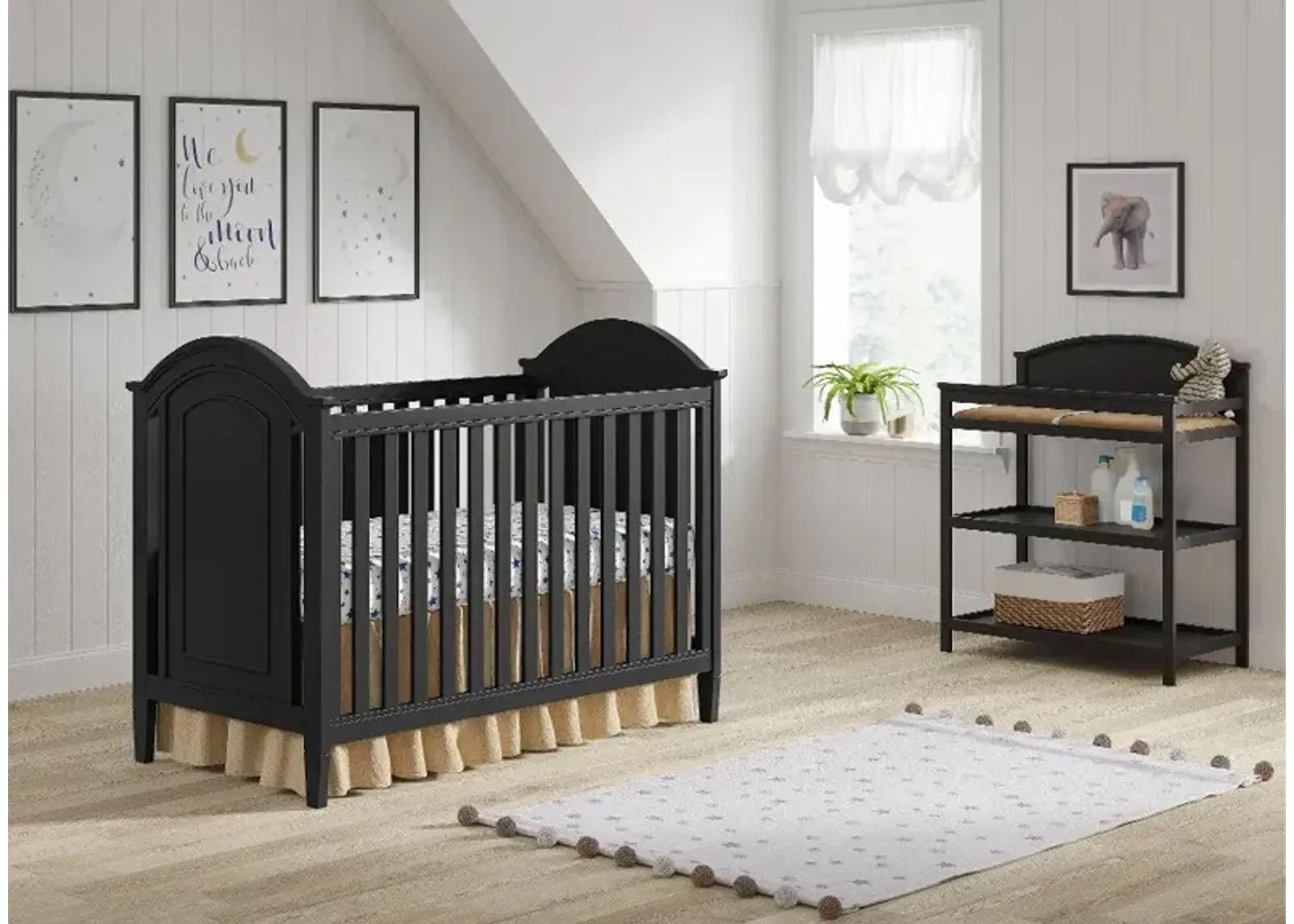 Harper Black Cottage Crib