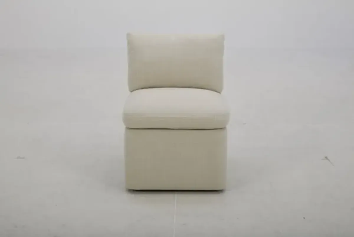 Banquet Frost White Upholstered Dining Chair