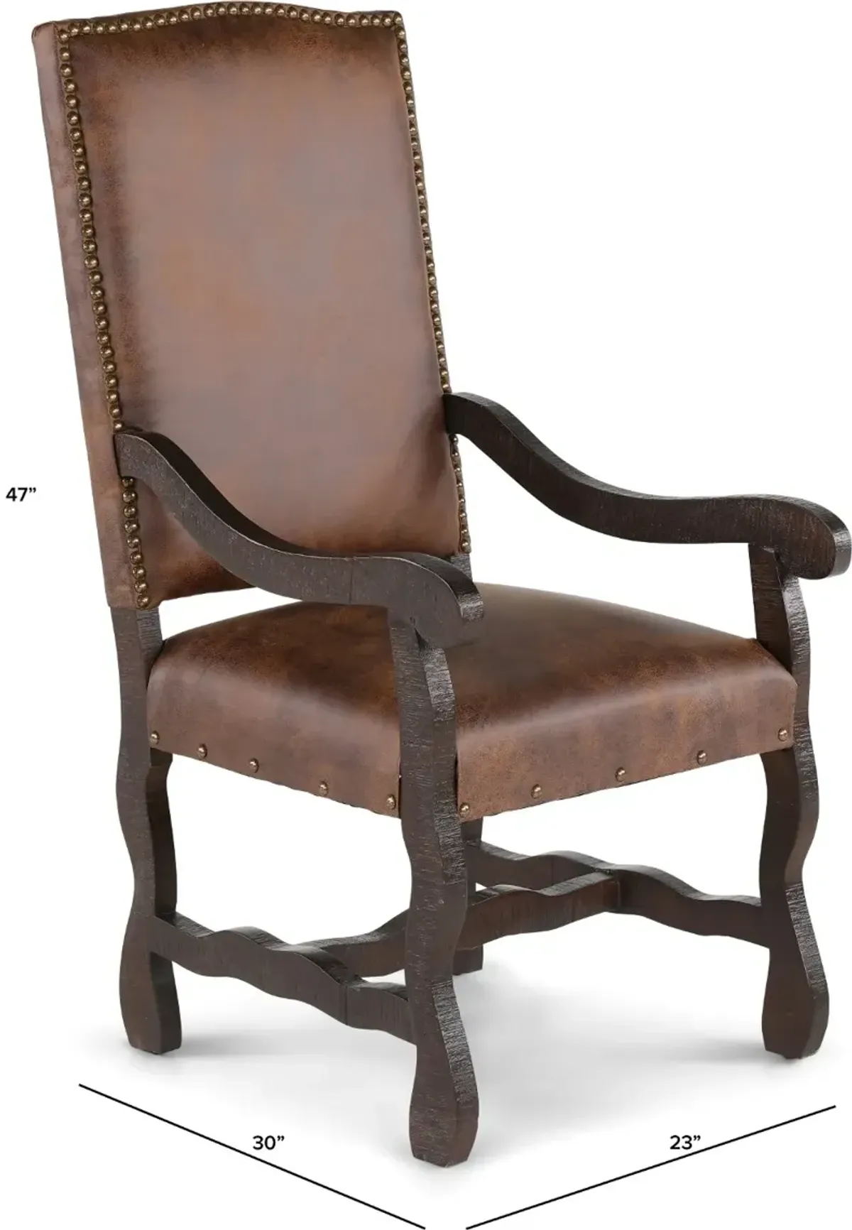 Del Rio Montecristo Brown Dining Arm Chair