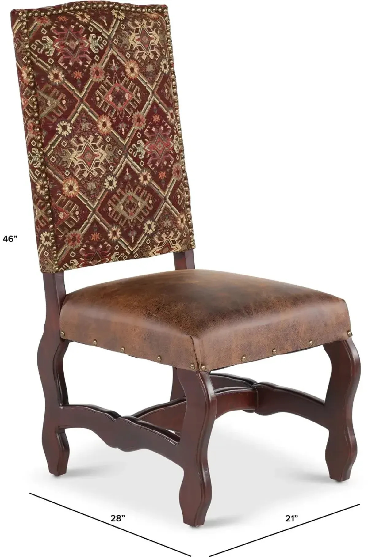 Del Rio Barrico Red and Brown Dining Chair