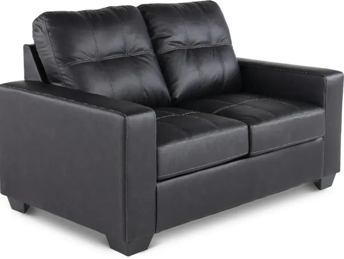 Barlin Black Loveseat