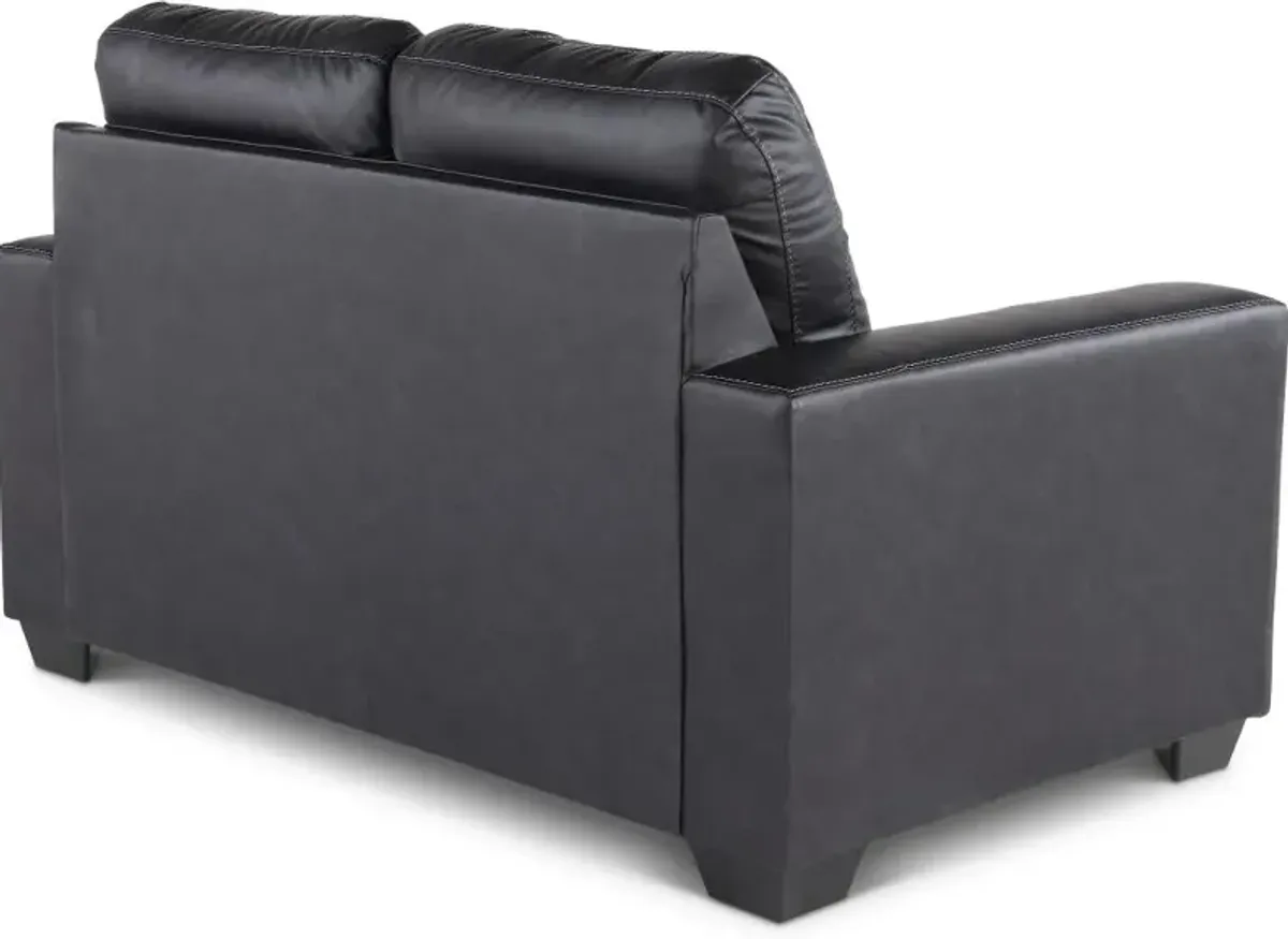 Barlin Black Loveseat