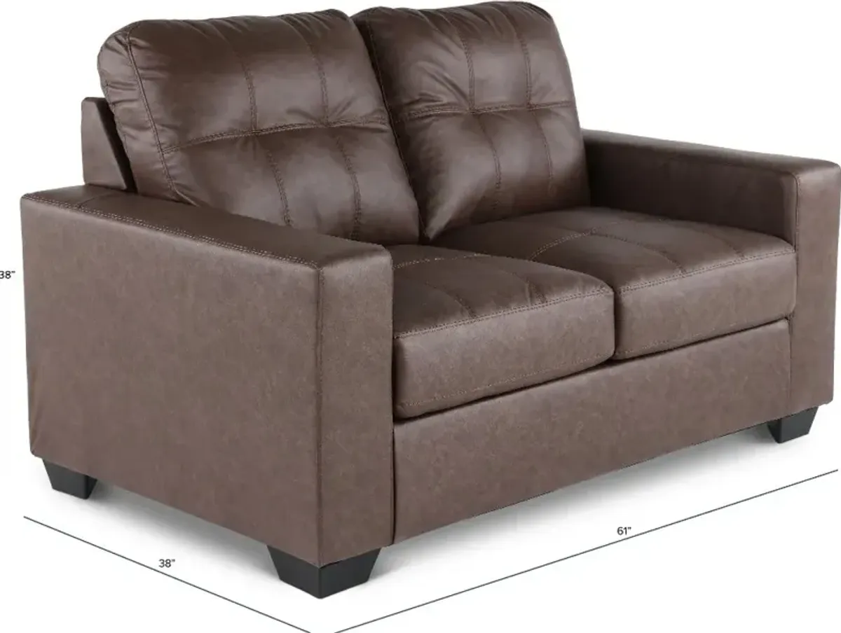 Barlin Brown Loveseat