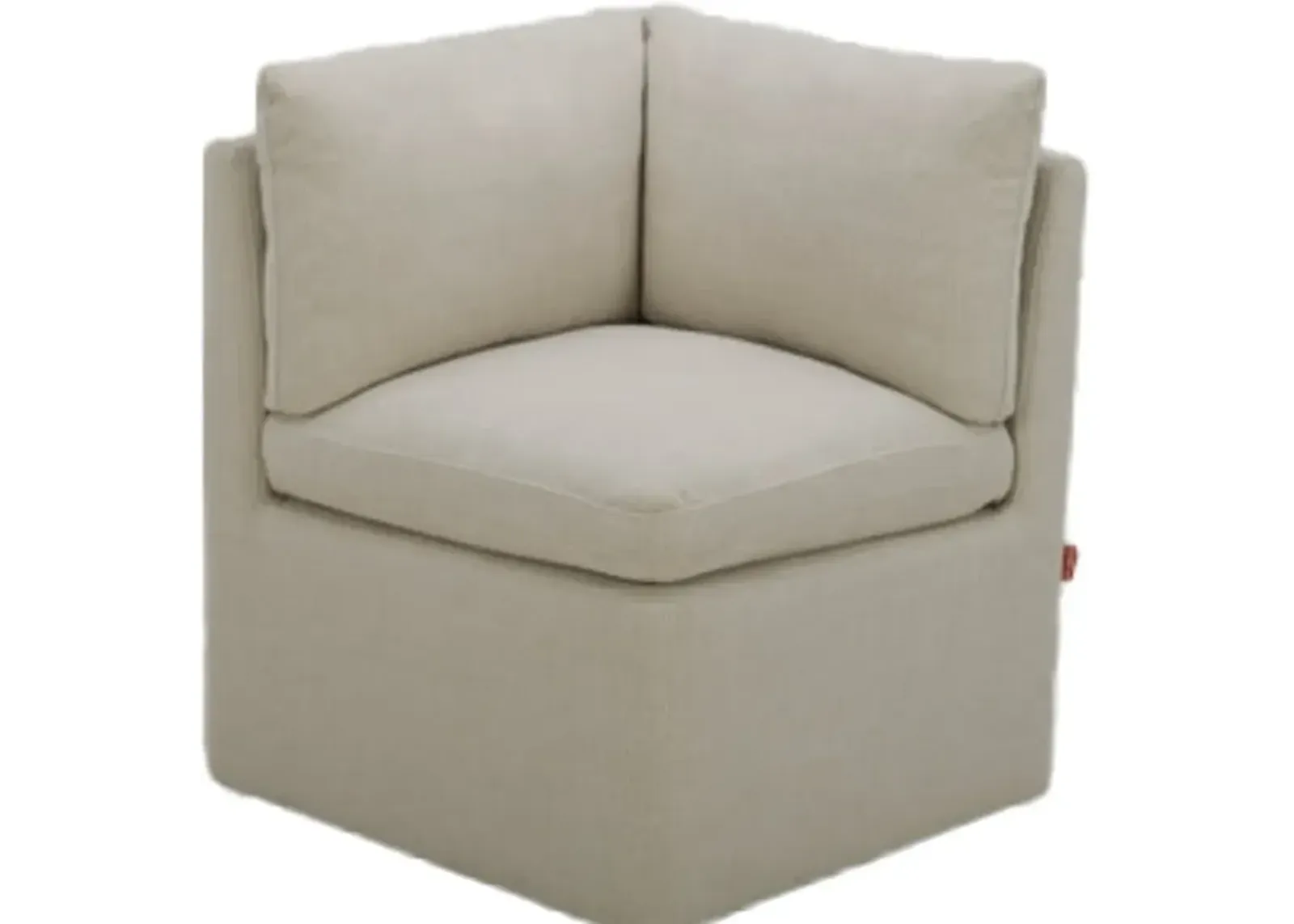 Banquet Frost White Upholstered Corner Dining Chair