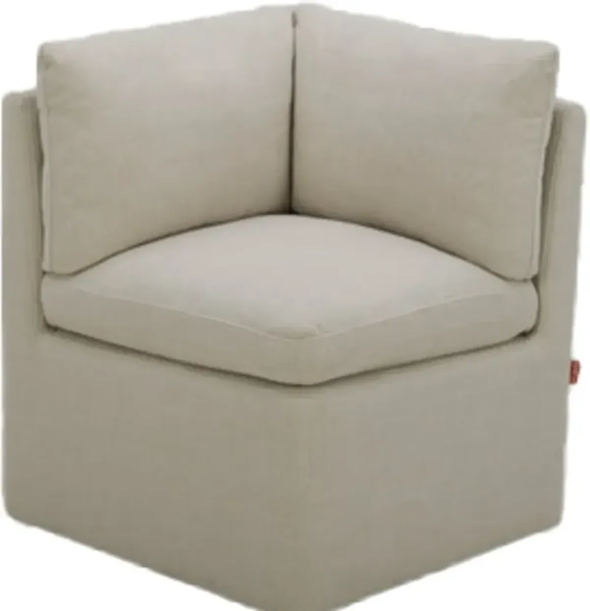 Banquet Frost White Upholstered Corner Dining Chair