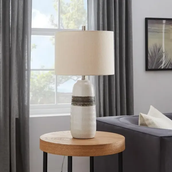 Pavia 25.5" Two-Tone Ceramic Table Lamp