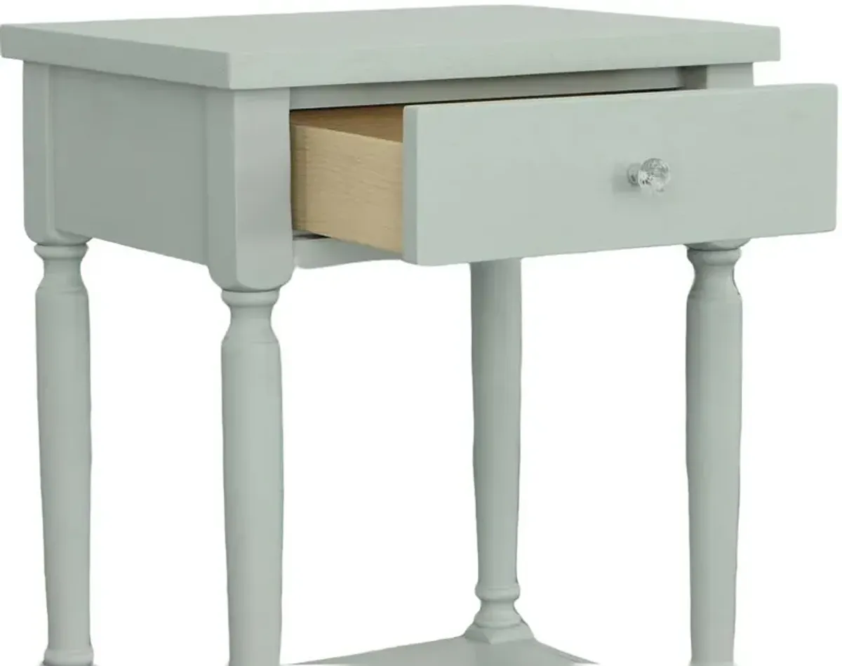 Theo Gray Side Table with Charging Port