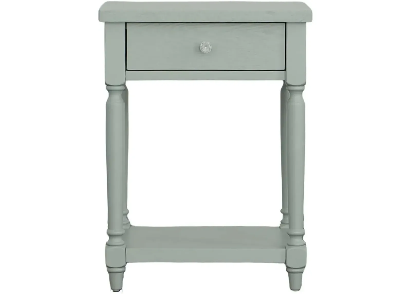 Theo Gray Side Table with Charging Port