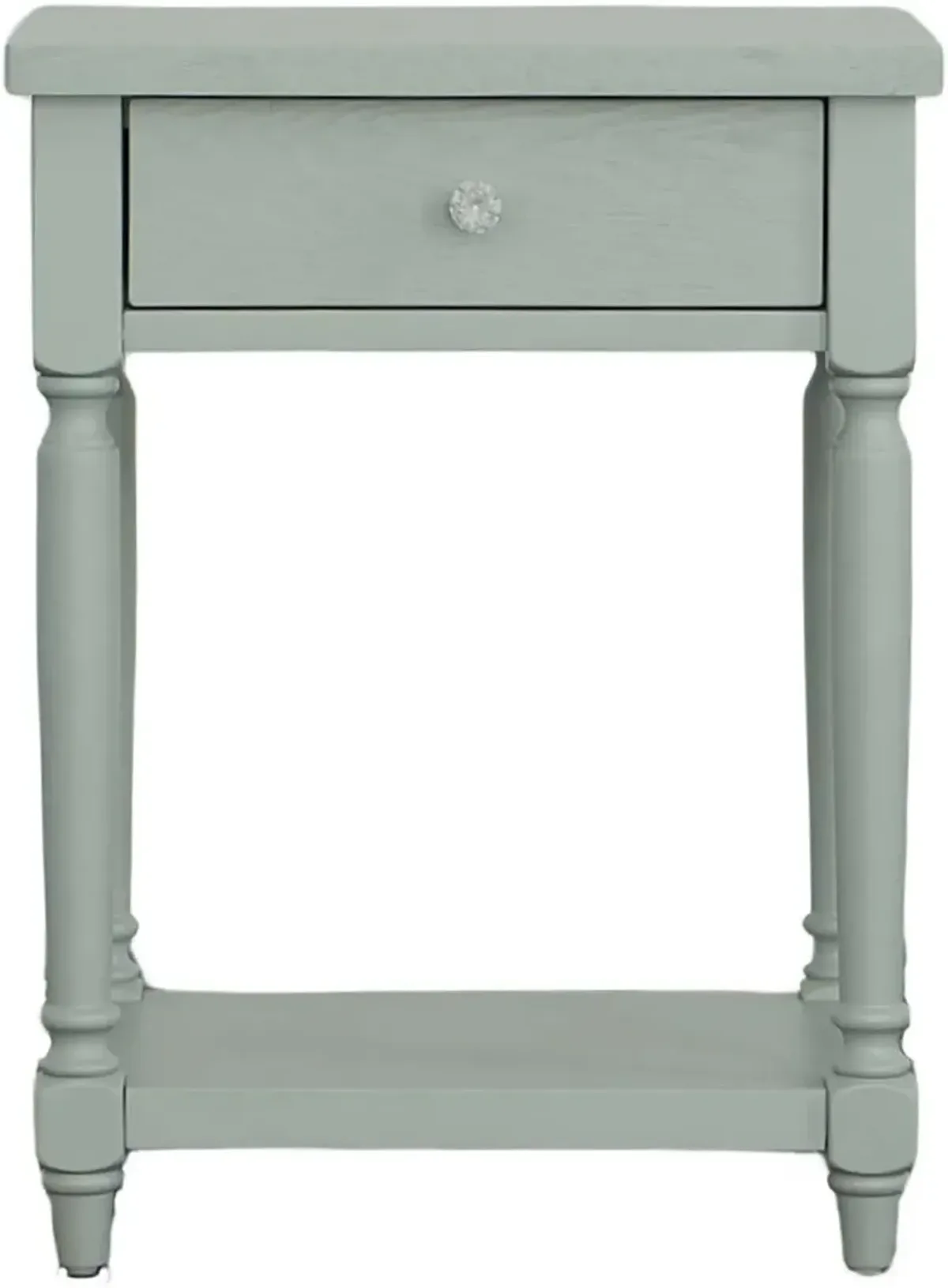 Theo Gray Side Table with Charging Port