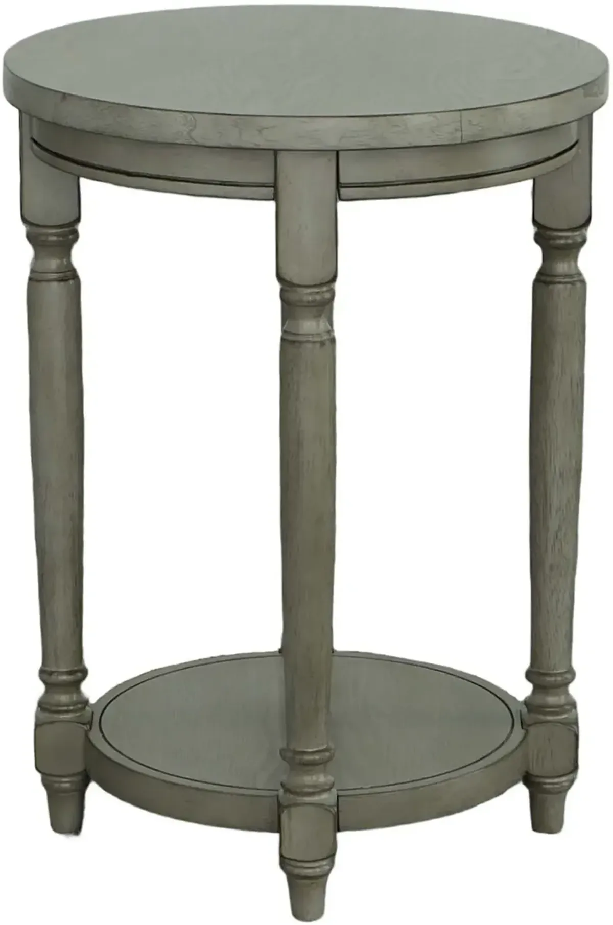 Ella Gray Side Table with Charging Port