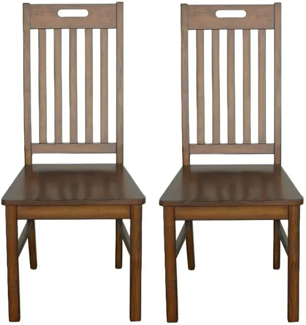 Old Town Dark Brown Dining Chairs, Set of 2