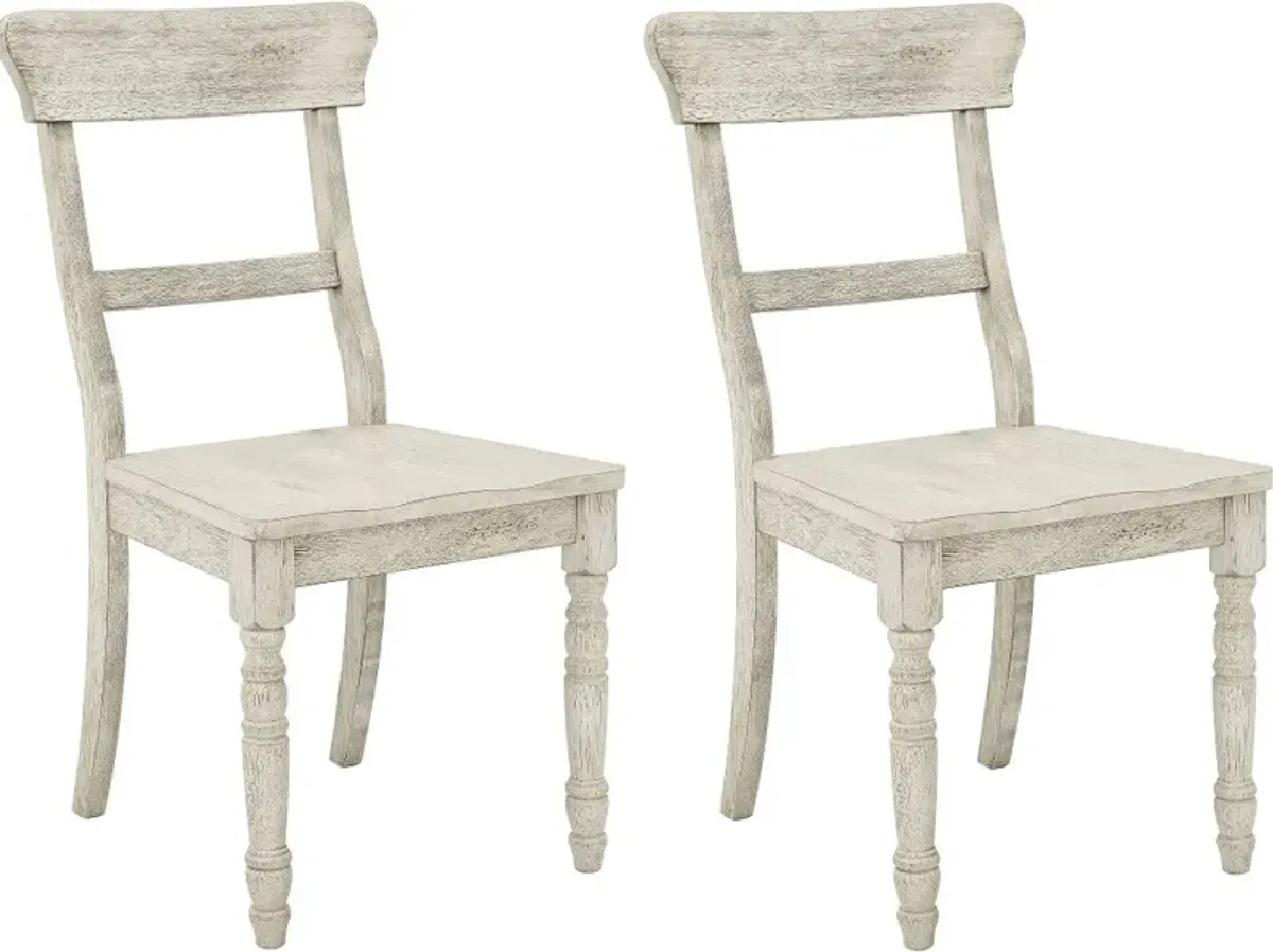 Savannah White Dining Chair, Set of 2