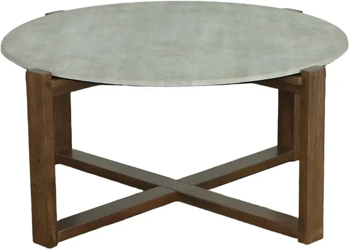 Rizzy Brown and Light Gray Coffee Table