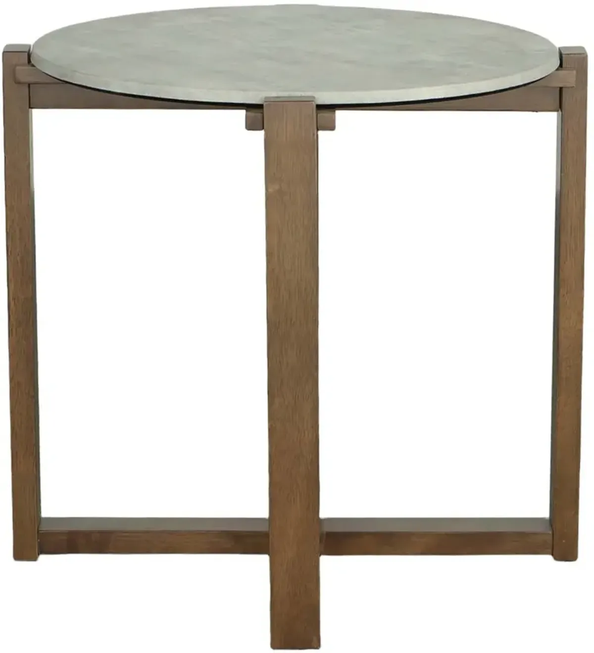 Rizzy Brown and Light Gray End Table