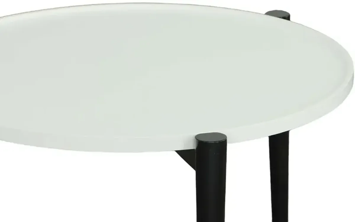 Harlowe Black and White End Table