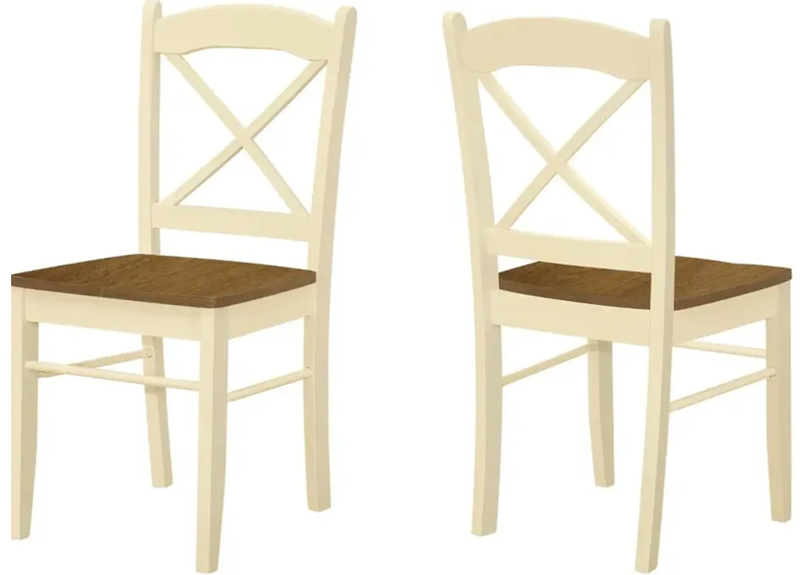 Monarch Oak and Cream Dining Chairs, Set Of 2