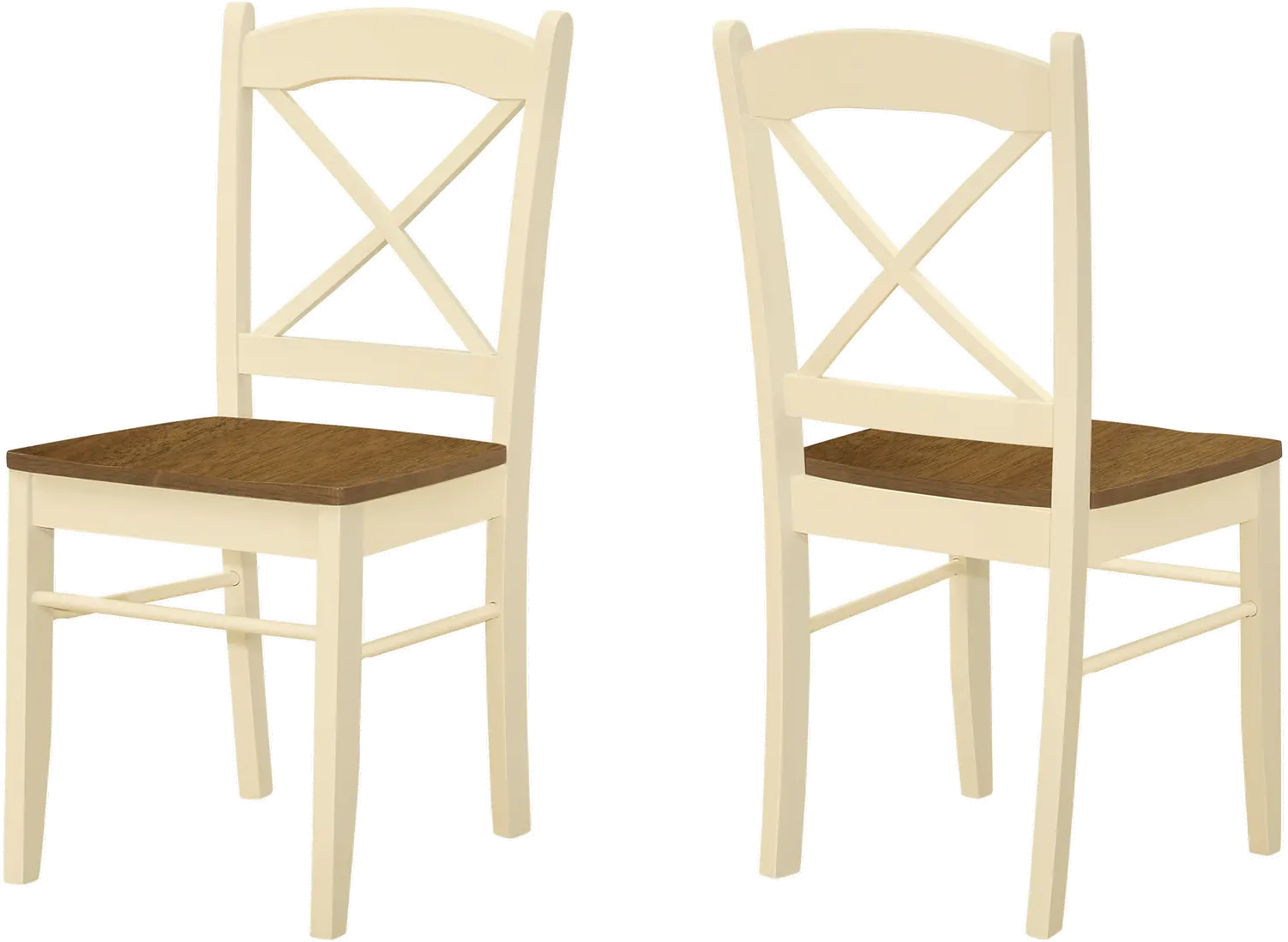 Monarch Oak and Cream Dining Chairs, Set Of 2