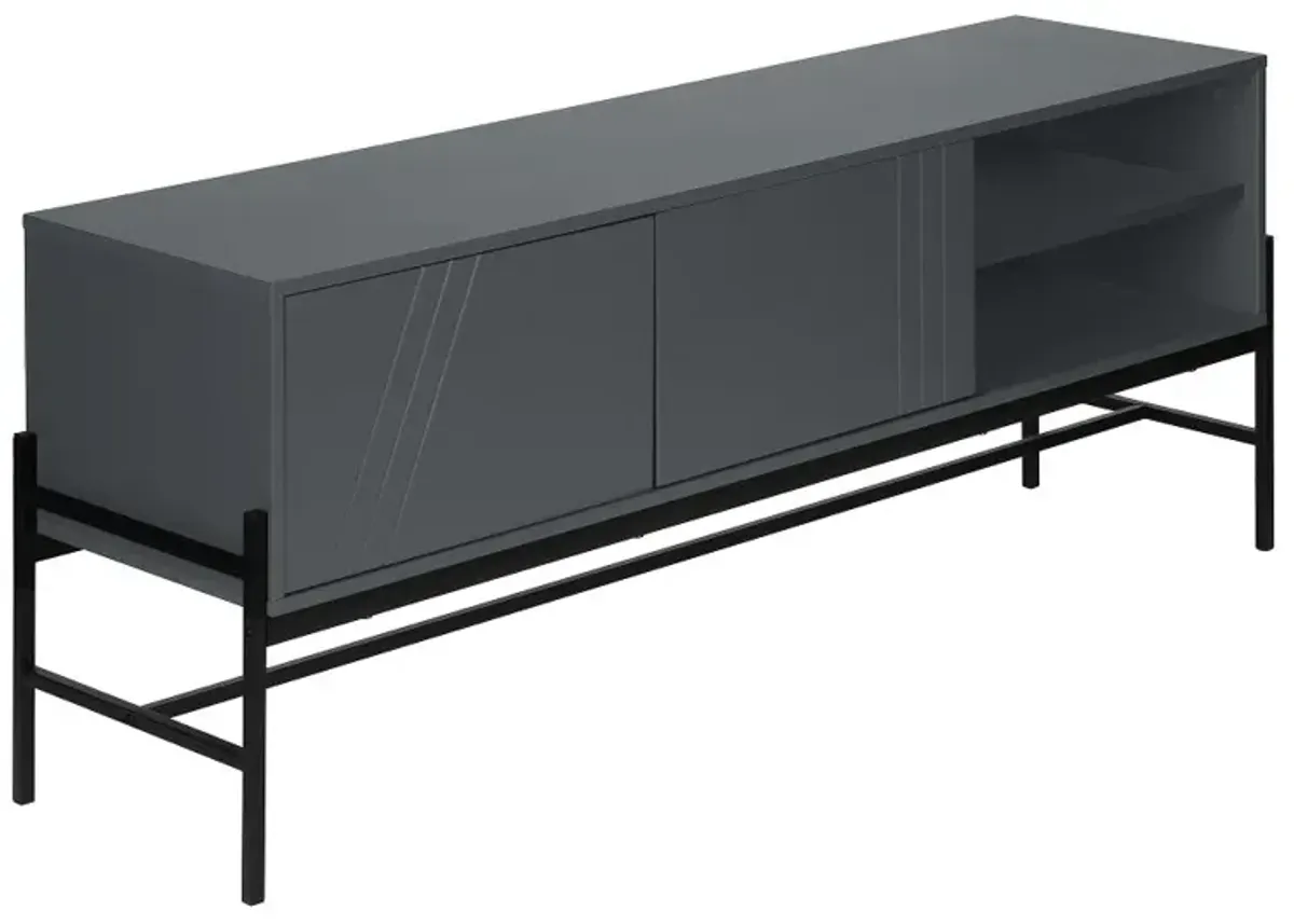 Florence Gray Two Door TV Stand
