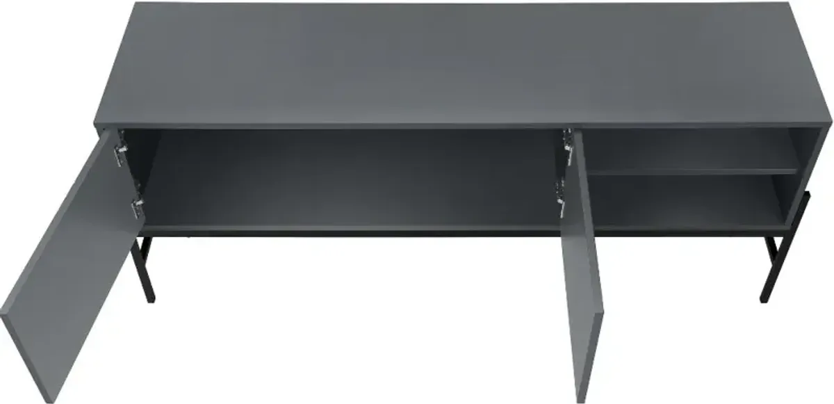 Florence Gray Modern Two Door TV Stand