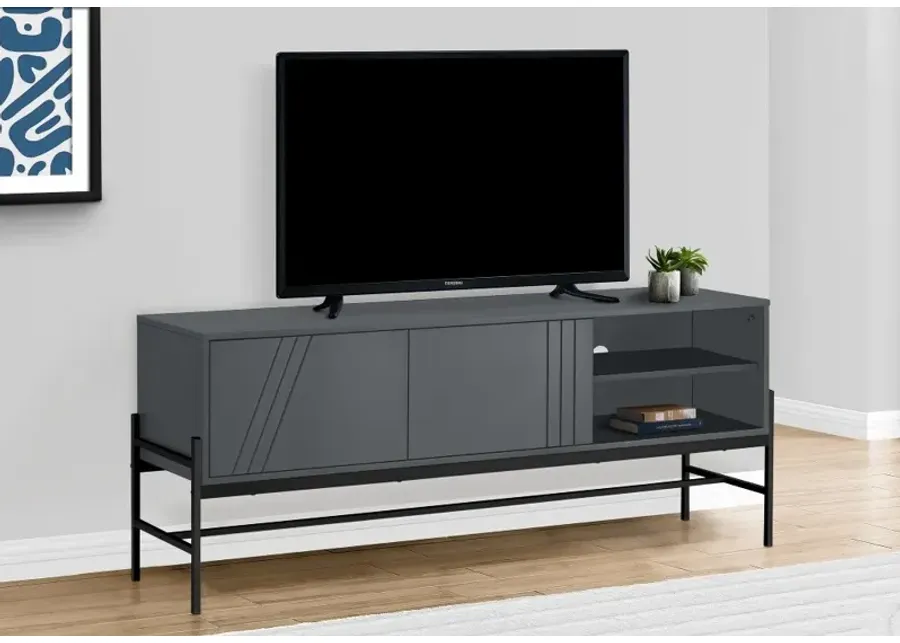 Florence Gray Modern Two Door TV Stand