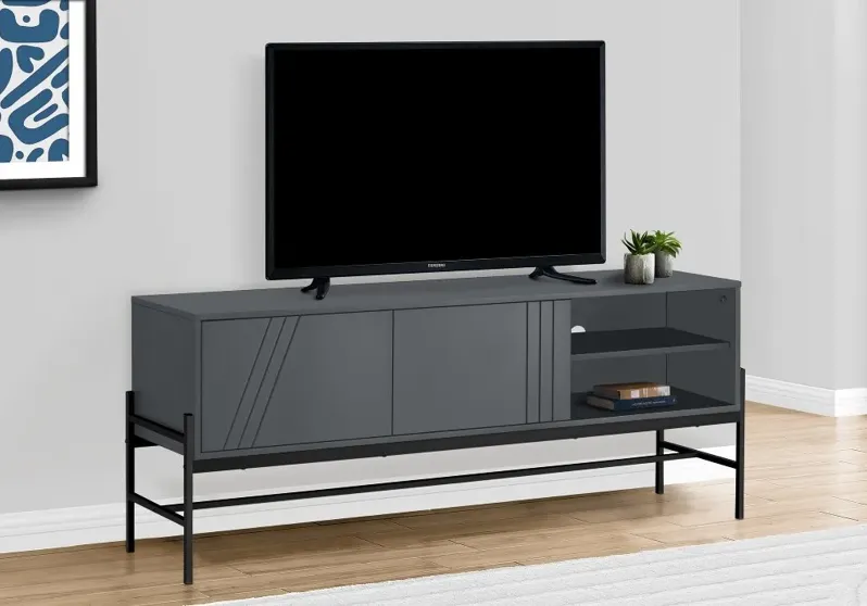 Florence Gray Modern Two Door TV Stand