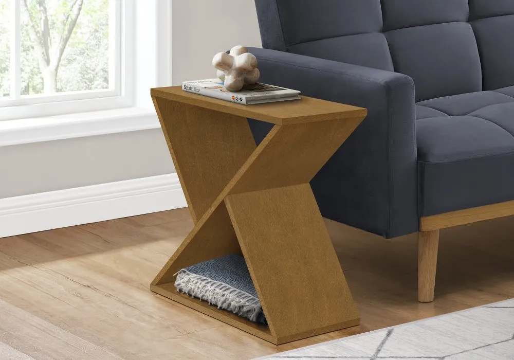 Dasha Contemporary Brown Narrow Accent Table