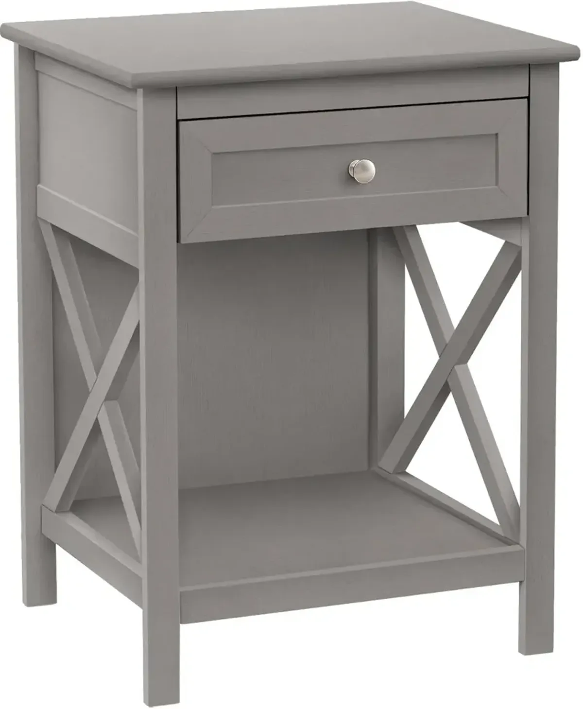 Spring Two Tier Gray Accent Table