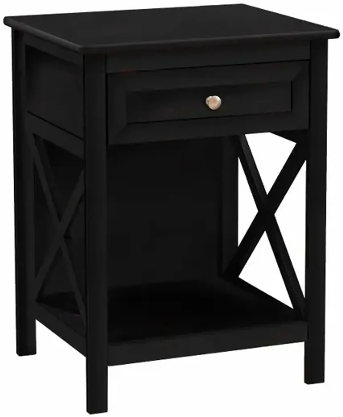 Spring Two Tier Black Accent Table