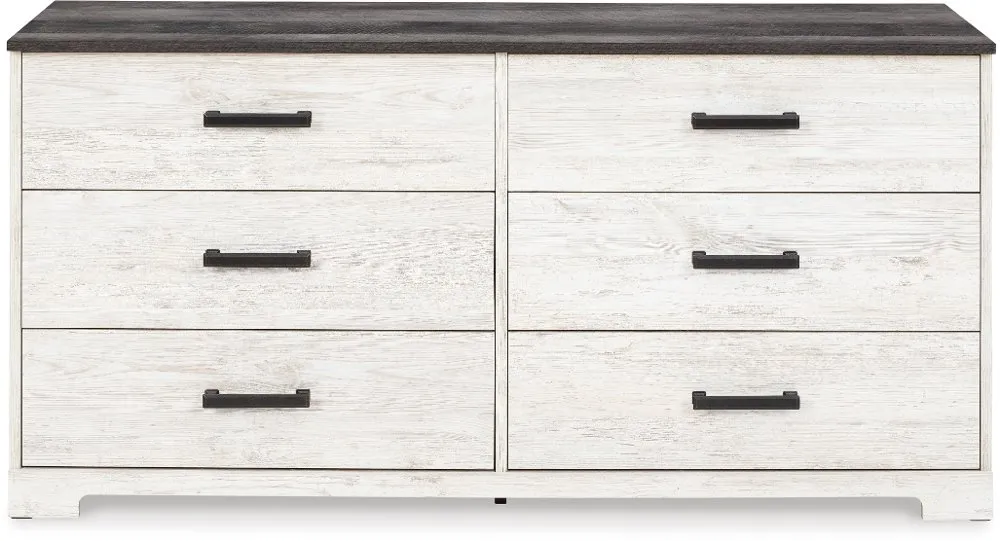 Sutton Whitewash Six Drawer Dresser