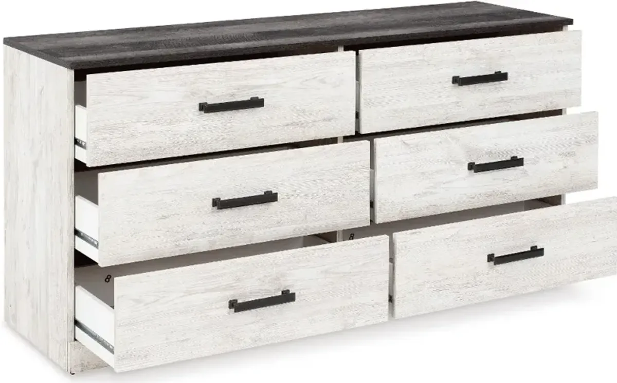 Sutton Whitewash Six Drawer Dresser