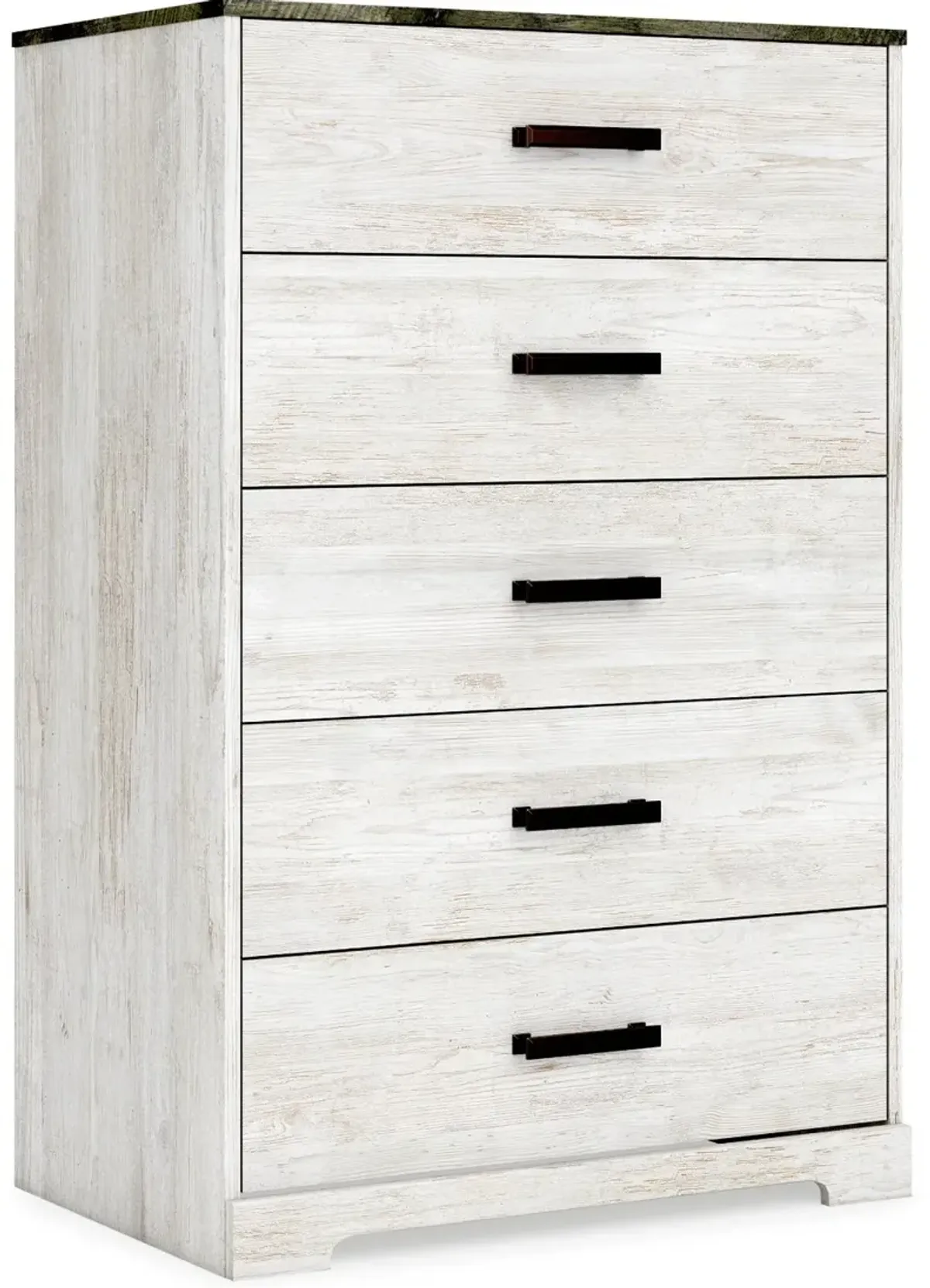 Sutton Whitewash Five Drawer Chest