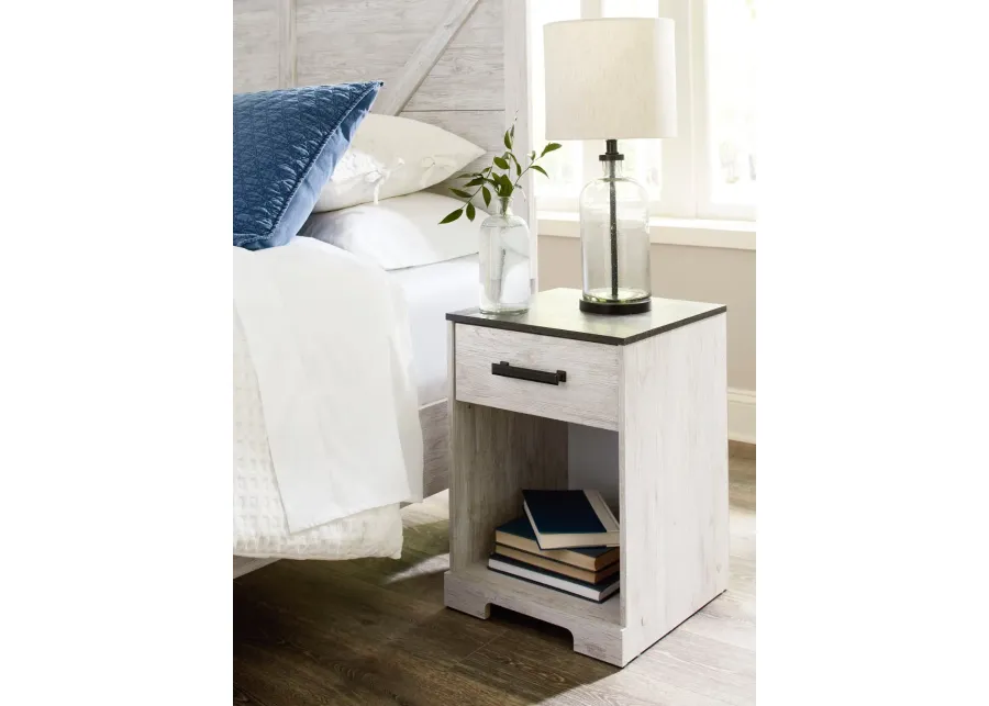 Sutton Whitewash One Drawer Night stand