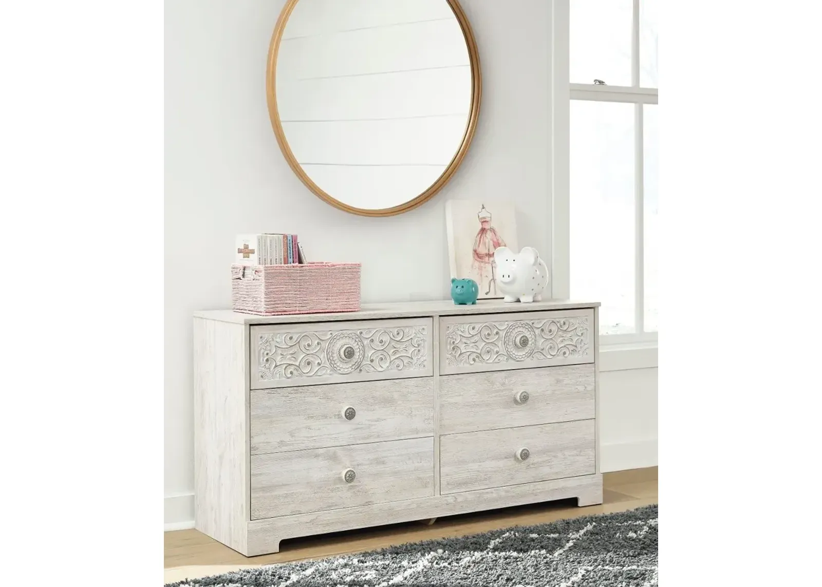 Enola Whitewash Dresser