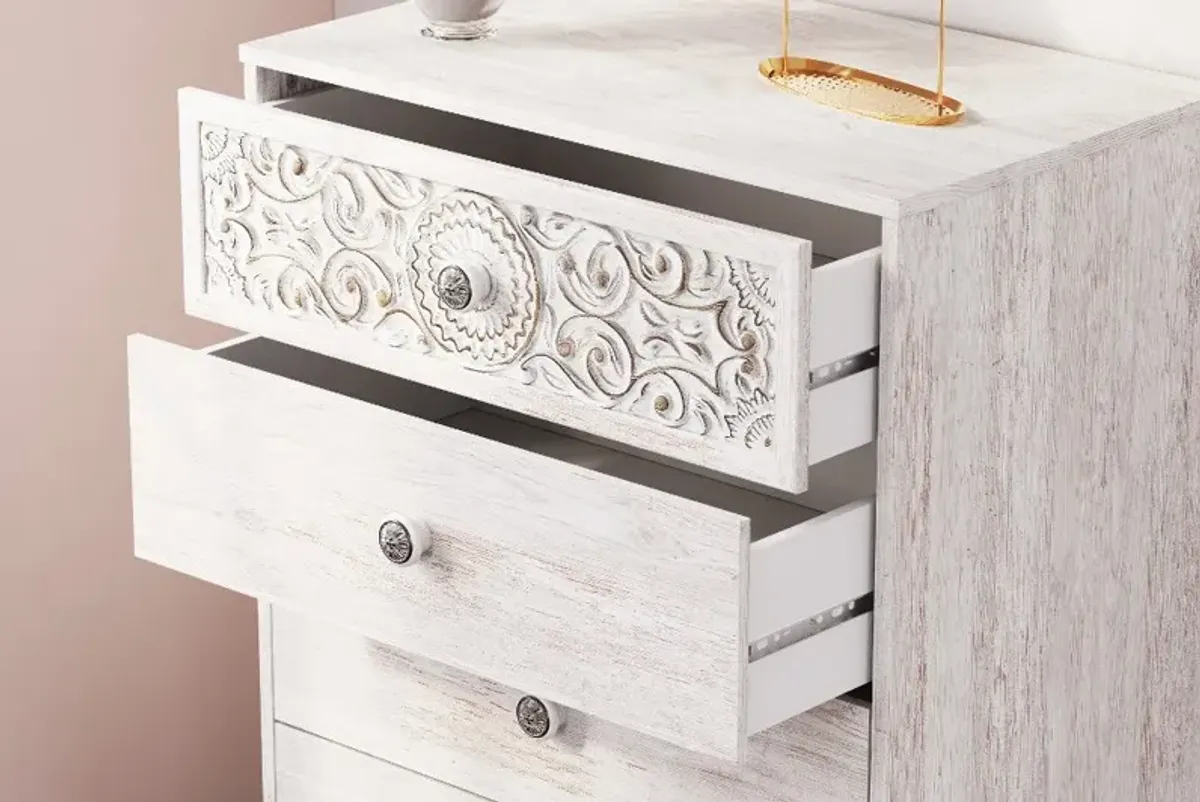 Enola Whitewash Chest of Drawers