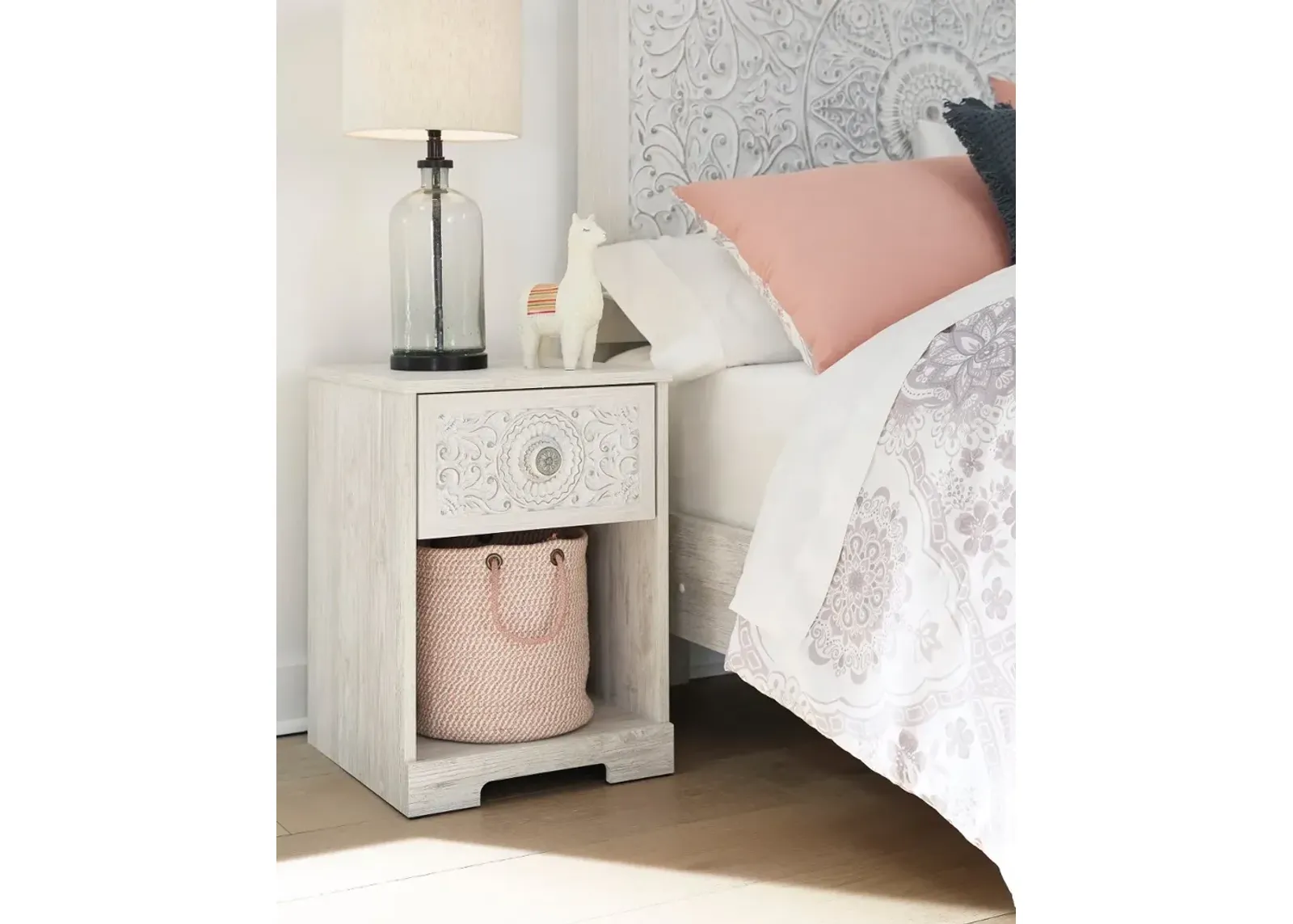 Enola Whitewash Nightstand