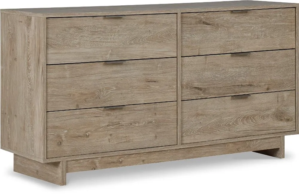 Kara Natural Six Drawer Dresser