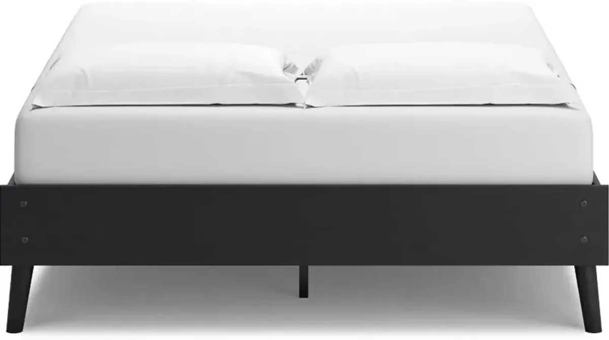 Burless Black Queen Platform Bed