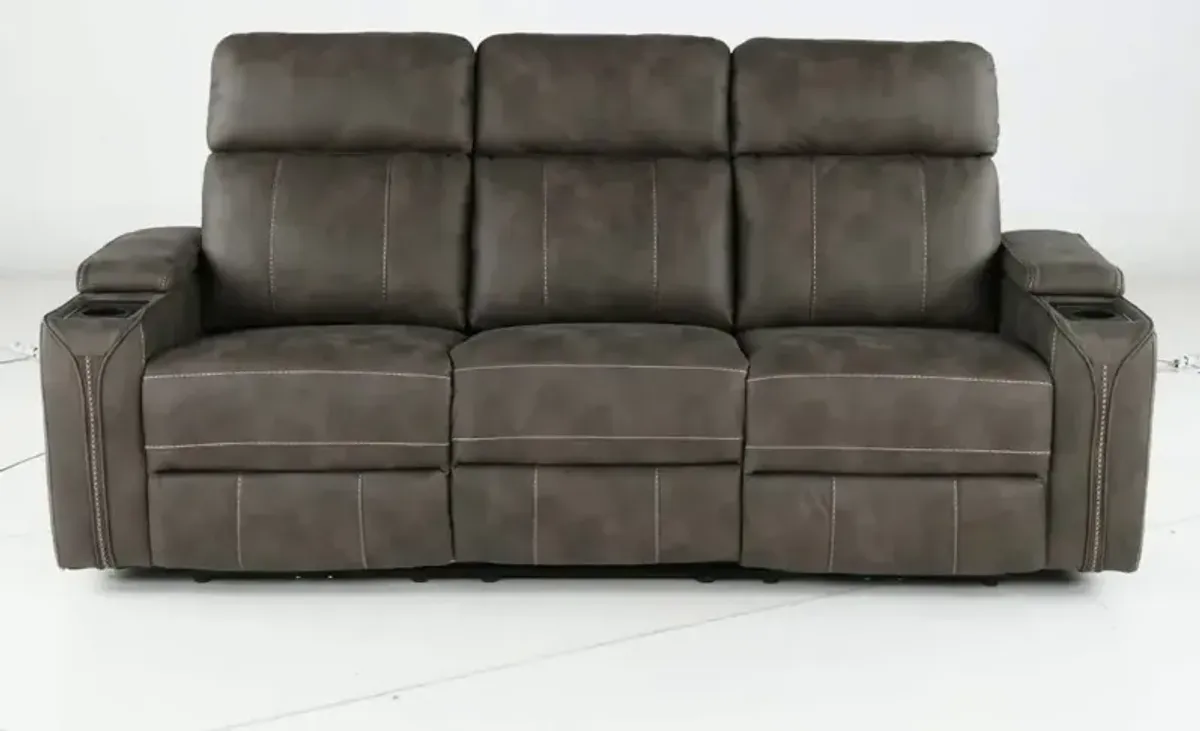 Ultron Dark Gray Power Reclining Sofa