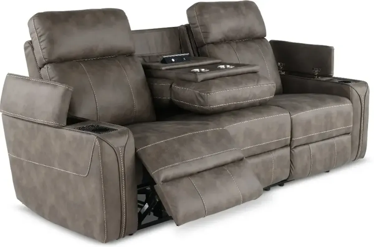 Ultron Dark Gray Power Reclining Sofa