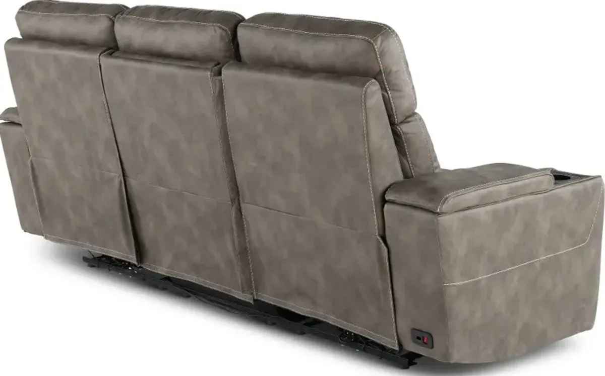 Ultron Dark Gray Power Reclining Sofa