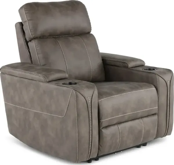 Ultron Dark Gray Power Recliner