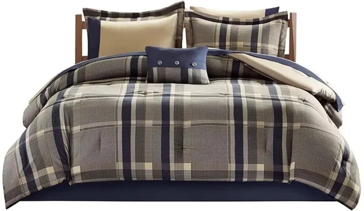 Robbie Plaid Twin-XL 3 Piece Bedding Set